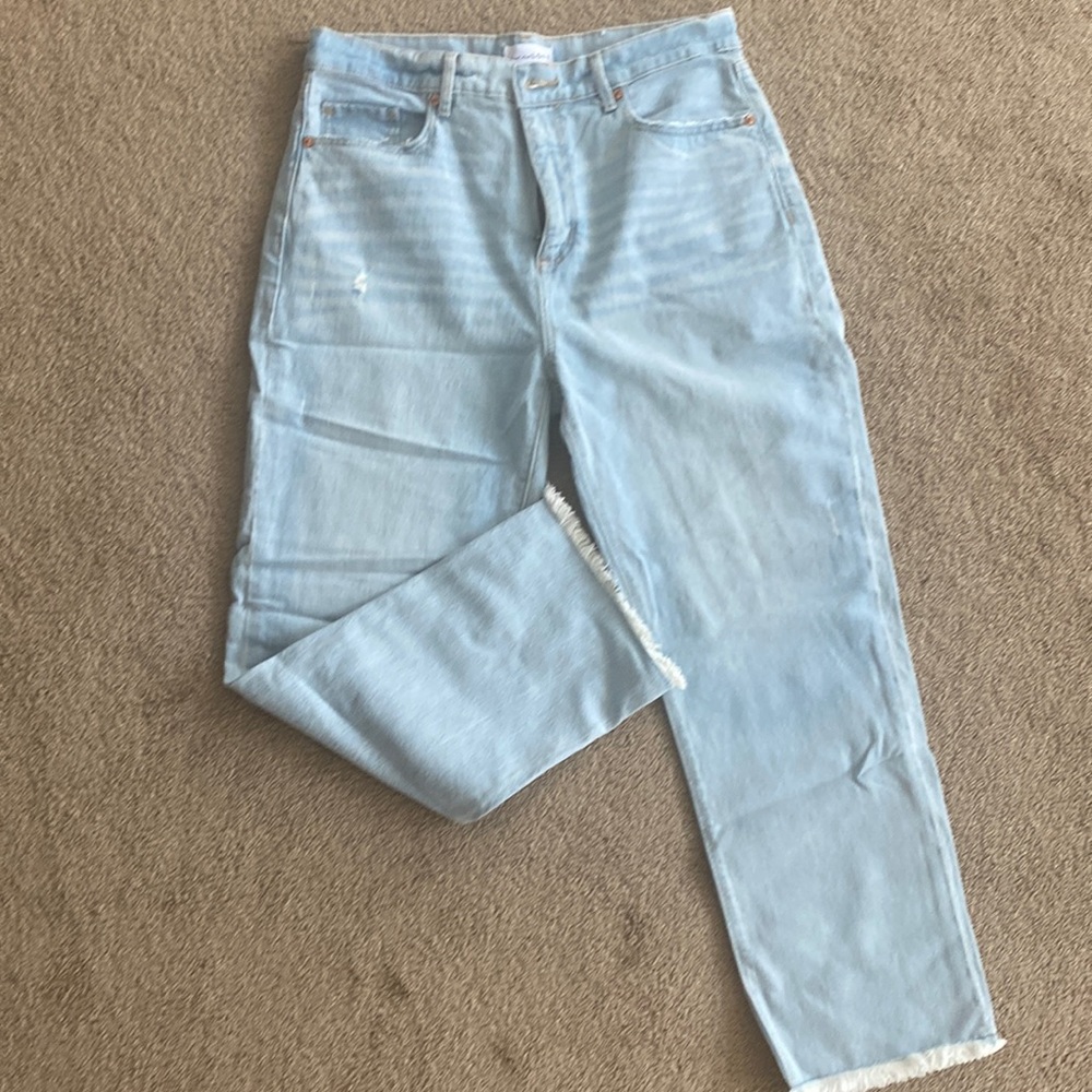 Loft size 29/8 light color high waist straight crop jeans